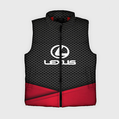 Женский жилет Lexus: Grey Carbon / 3D-Красный – фото 1