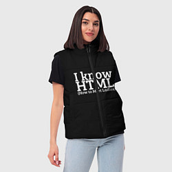 Женский жилет I know HTML, цвет: 3D-черный — фото 2