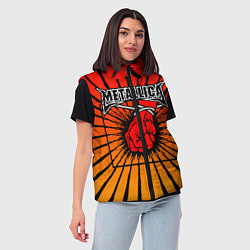 Женский жилет Metallica Fist, цвет: 3D-светло-серый — фото 2