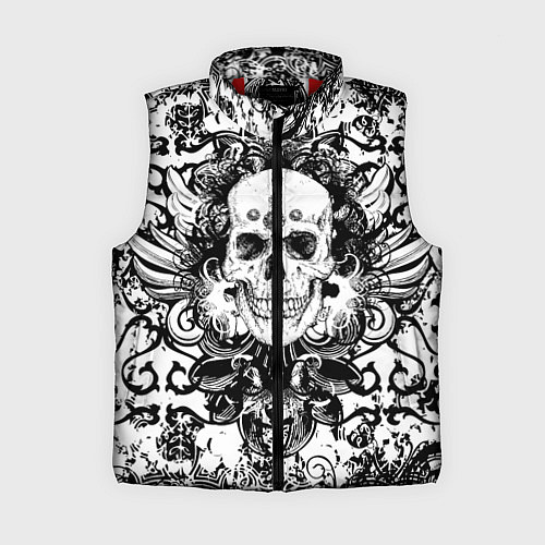 Женский жилет Grunge Skull / 3D-Красный – фото 1