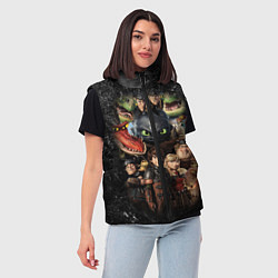 Женский жилет How to Train Your Dragon, цвет: 3D-красный — фото 2