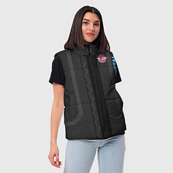 Женский жилет Cyberpunk 2077: Crystal Jock, цвет: 3D-черный — фото 2