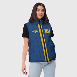 Женский жилет Fallout: Vault 101, цвет: 3D-светло-серый — фото 2