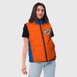 Женский жилет DBZ: Goku Kanji Emblem, цвет: 3D-черный — фото 2