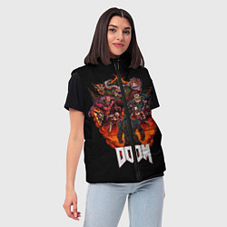 Женский жилет DOOM History, цвет: 3D-черный — фото 2