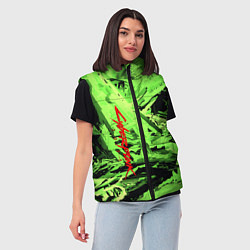 Женский жилет Cyberpunk 2077: Green Breaks, цвет: 3D-светло-серый — фото 2