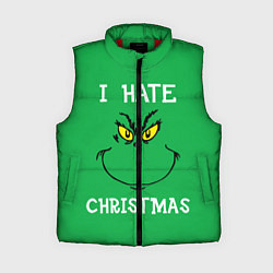 Женский жилет I hate christmas, цвет: 3D-красный