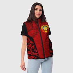 Женский жилет Камуфляж СССР, цвет: 3D-черный — фото 2