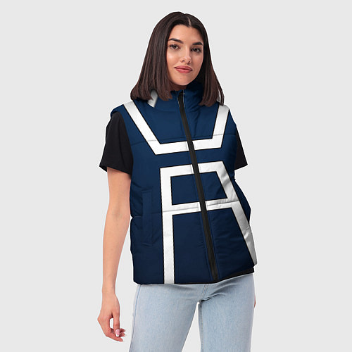 Женский жилет Моя геройская академия -КОСТЮМ / 3D-Светло-серый – фото 3