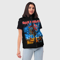 Женский жилет Iron Maiden: Great Britain Warriors, цвет: 3D-светло-серый — фото 2