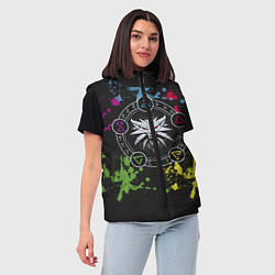 Женский жилет Ведьмак: Сила стихий, цвет: 3D-черный — фото 2