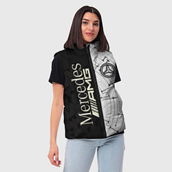 Женский жилет Mercedes AMG: Techno Style, цвет: 3D-светло-серый — фото 2