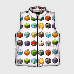 Женский жилет Minecraft Cubes, цвет: 3D-красный