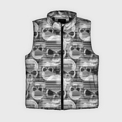 Женский жилет Серые черепа - растр