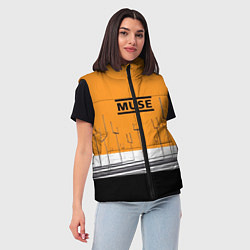 Женский жилет Muse: Orange Mood, цвет: 3D-черный — фото 2