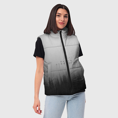 Женский жилет Death Stranding Лес / 3D-Светло-серый – фото 3