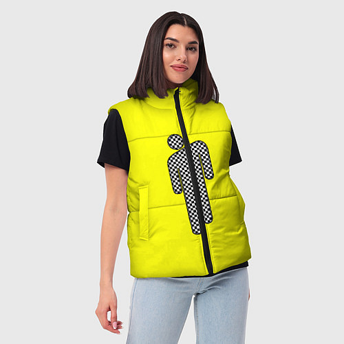 Женский жилет Billie Eilish: Grid Manikin / 3D-Светло-серый – фото 3