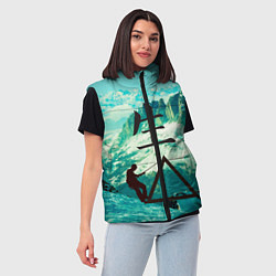 Женский жилет Горы, цвет: 3D-красный — фото 2