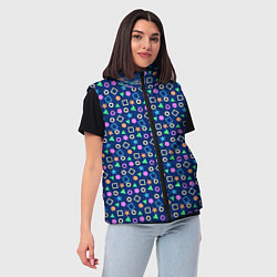 Женский жилет Весёлые фигурки, цвет: 3D-черный — фото 2