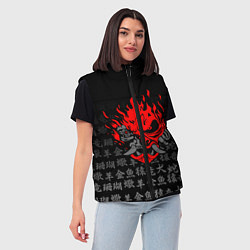 Женский жилет CYBERPUNK 2077 KEANU REEVES, цвет: 3D-красный — фото 2