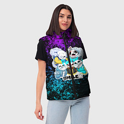 Женский жилет UNDERTALE, цвет: 3D-черный — фото 2