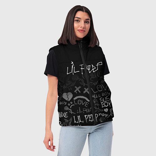 Женский жилет LIL PEEP / 3D-Светло-серый – фото 3