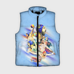 Женский жилет Water polo players, цвет: 3D-черный