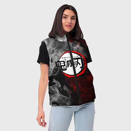 Женский жилет KIMETSU NO YAIBA / 3D-Светло-серый – фото 3