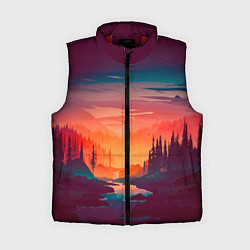 Женский жилет Minimal forest sunset