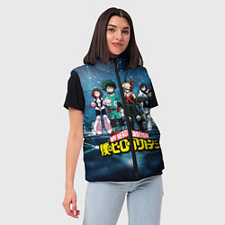 Женский жилет Моя геройская академия, цвет: 3D-светло-серый — фото 2