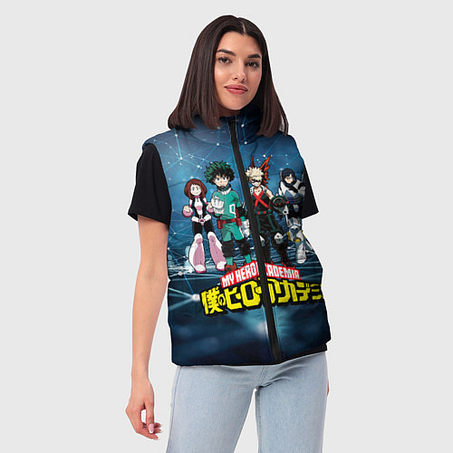 Женский жилет Моя геройская академия / 3D-Светло-серый – фото 3