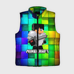Женский жилет Minecraft Майнкрафт, цвет: 3D-светло-серый
