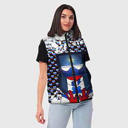 Женский жилет CountryHumans, цвет: 3D-черный — фото 2