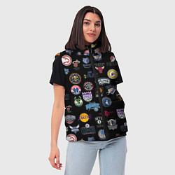 Женский жилет NBA Pattern, цвет: 3D-светло-серый — фото 2