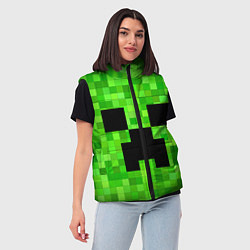 Женский жилет MINECRAFT, цвет: 3D-светло-серый — фото 2