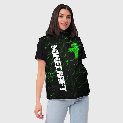 Женский жилет MINECRAFT / 3D-Светло-серый – фото 3