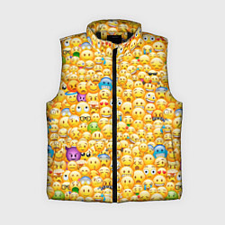 Женский жилет Смайлики Emoji, цвет: 3D-черный