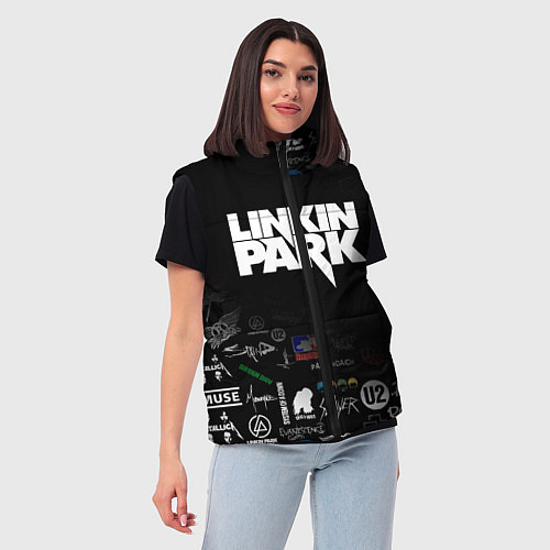 Женский жилет LINKIN PARK / 3D-Светло-серый – фото 3