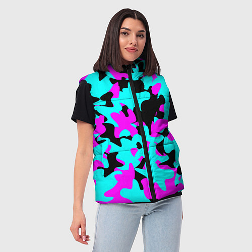 Женский жилет Modern Camouflage / 3D-Светло-серый – фото 3