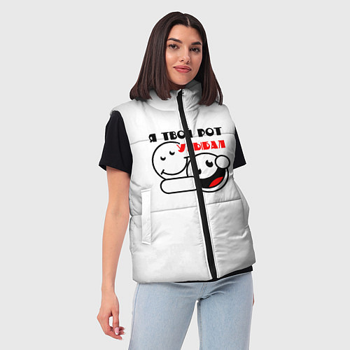 Женский жилет Улыбака / 3D-Светло-серый – фото 3