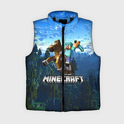 Женский жилет Minecraft Майнкрафт, цвет: 3D-черный