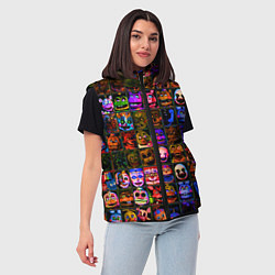Женский жилет Five Nights At Freddy's, цвет: 3D-черный — фото 2