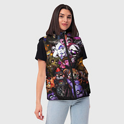 Женский жилет Five Nights At Freddy's, цвет: 3D-черный — фото 2