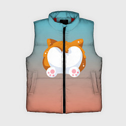 Женский жилет Милый корги, цвет: 3D-красный