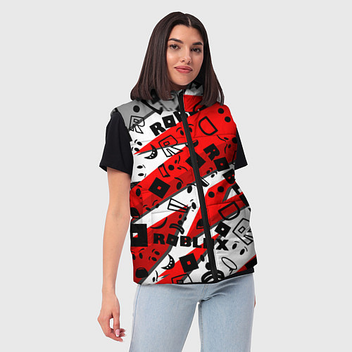 Женский жилет Roblox / 3D-Светло-серый – фото 3