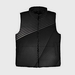 Женский жилет МЕТАЛЛИЧЕСКИЕ ПОЛОСЫ, цвет: 3D-черный