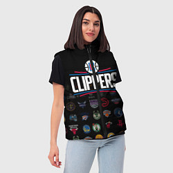 Женский жилет Los Angeles Clippers 2, цвет: 3D-светло-серый — фото 2