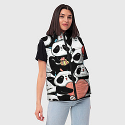 Женский жилет Панды, цвет: 3D-черный — фото 2