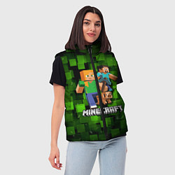 Женский жилет Minecraft Майнкрафт, цвет: 3D-черный — фото 2