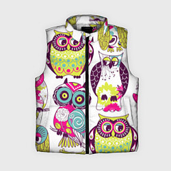 Женский жилет Мудрые совы, цвет: 3D-светло-серый